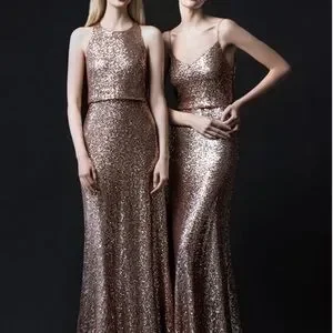Jenny Yoo Dresses Jenny Yoo Jules Sequin Blouson Gown With Back Cowl Poshmark
